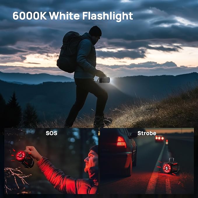 4 Pack Collapsible LED Camping Lantern, Consciot USB C Rechargeable and Battery Powered 2-in-1 Emergency Light with Flashlight and Magnetic Base, Power Outages Hurricane Supplies Survival Kits