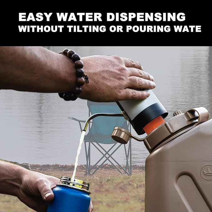 Water Pump Faucet Adapter Kit for Scepter，Camping Water Jug with Spigot for Camping and Emergency Water Jugs for Scepter Brand 10L 20L Jerry Can