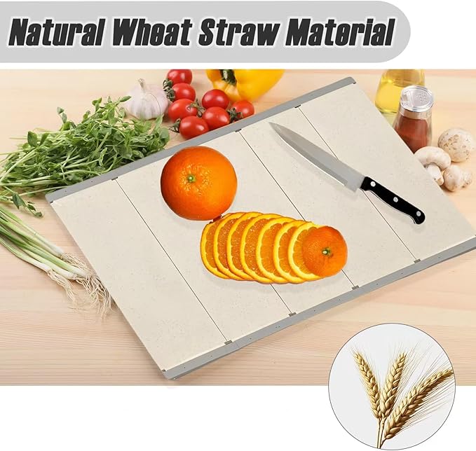 Camping Cutting Board Flexible Foldable and Portable Plastic Chopping Board for Fruits, Vegetables, Meats and Cheeses