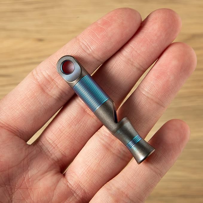 WeKnife Emergency Whistle Survival Loud, Titanium Outdoor Safety Whistle Survival Shrill Loud Blast with Paracord for Kayak, Life Vest, Jacket, Boating, Fishing,Camping, Hiking, Hunting, Coyote
