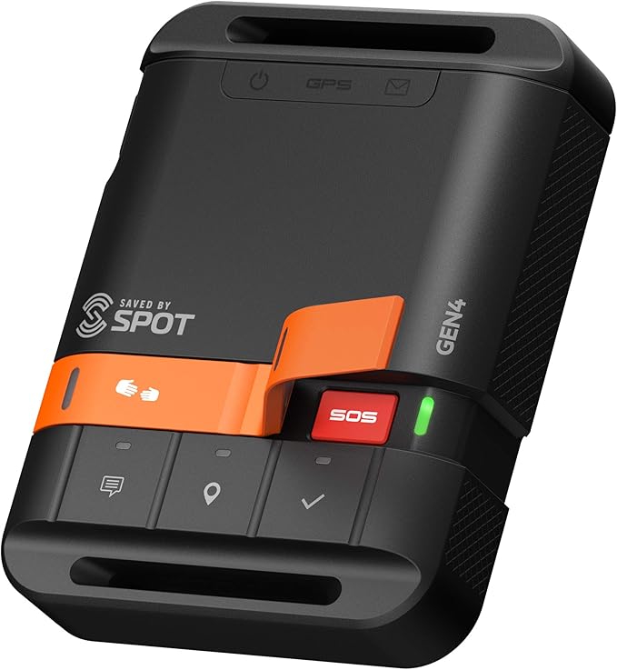 Spot Gen 4 Satellite GPS Messenger | Handheld Portable GPS Messenger for Hiking, Camping, Outdoor Activities | Globalstar Satellite Network Coverage | Subscription Applicable