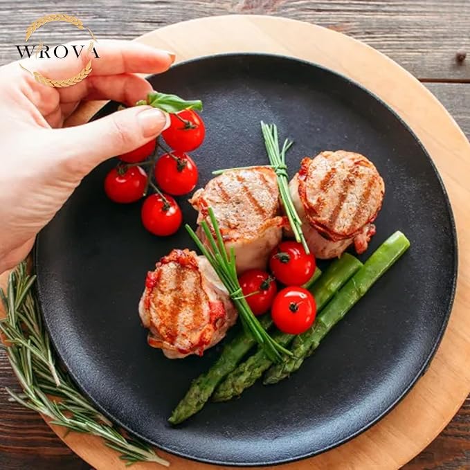 40Pack plates and bowls sets for kids - Unbreakable wheat straw dinnerware sets service for 8 - Alternative plastic 40pcs dish sets for kitchen, camping and indoors dinning - (Colorful)