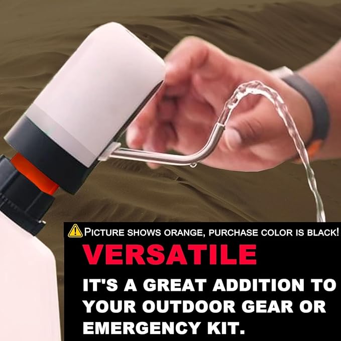 Water Pump Faucet Adapter Kit for Scepter，Camping Water Jug with Spigot for Camping and Emergency Water Jugs for Scepter Brand 10L 20L Jerry Can (Black)