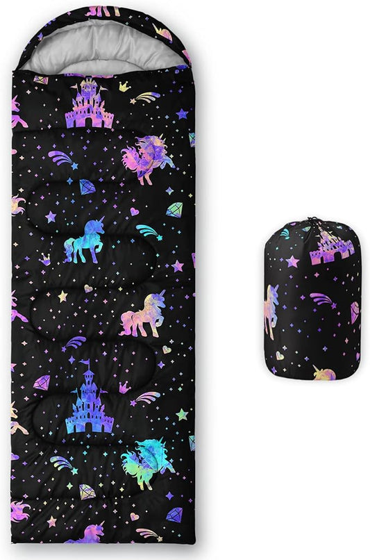 QOOMO Camping Sleeping Bags,3 Season Warm & Cool Weather,Lightweight,Waterproof Sleeping Bags for Adults & Kids,Traveling,and Outdoors,Camping Gear Equipment