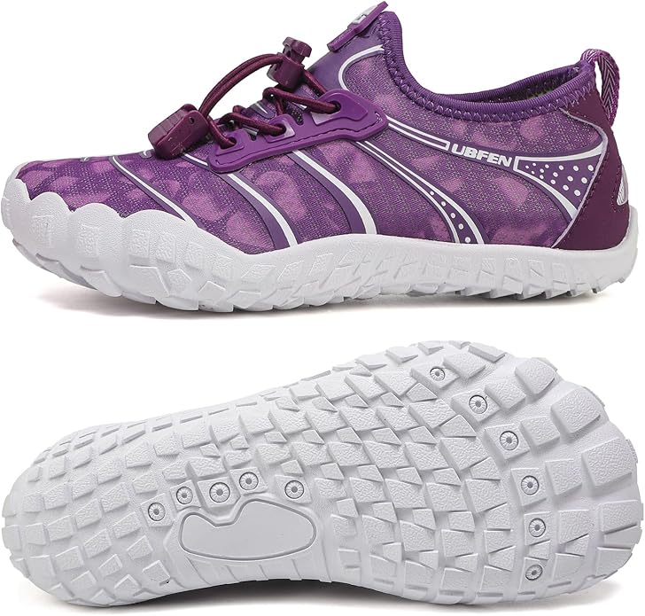 UBFEN Water Shoes for Kids Boys Girls Aqua Socks Barefoot Beach Sports Swim Pool Quick Dry Lightweight Toddler Little Big Kid