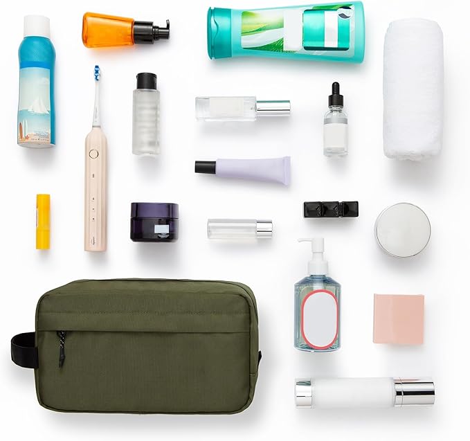 Vorspack Travel Toiletry Bag for Men - Hanging Toiletries Bag Water Resistant Dopp Kit Travel Bag for Toiletries Accessories