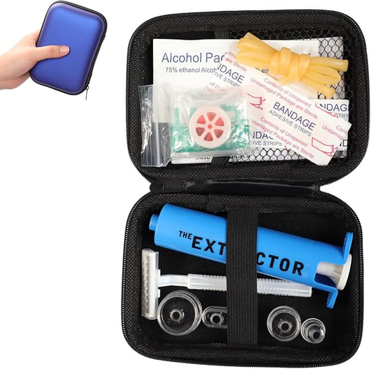 Snake Bite Kit Bee Sting Kit Venom Extractor Suction Pump Emergency Sting Bite Kit First Aid Supplies for Backpacking Camping and Hiking