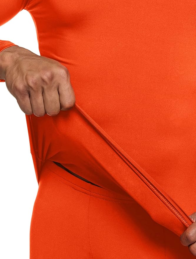 TSLA Men's Thermal Underwear Set, Microfiber Soft Fleece Lined Long Johns, Winter Warm Base Layer Top & Bottom