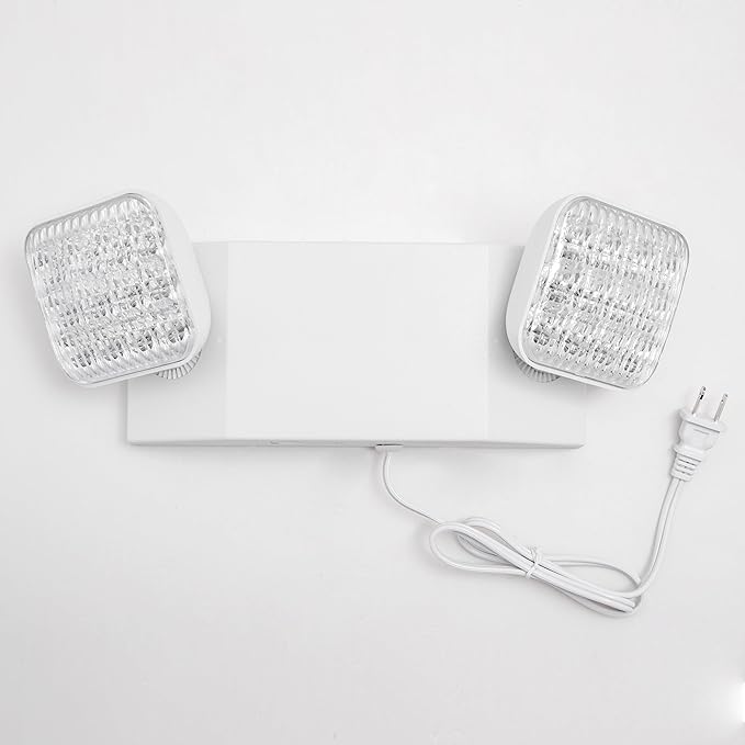 TANLUX LED Emergency Lights with Battery Backup, Commercial Emergency Light Fixtures for Business Home Power Failure Emergency Exit Sign Lighting with 1.0 Meter Plug in Cord AC120V UL Listed