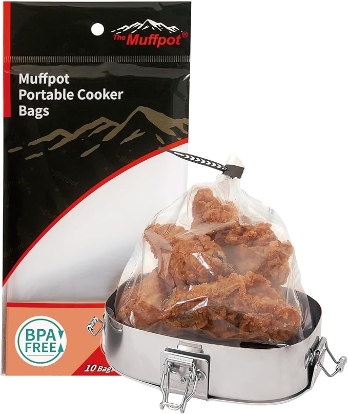 Portable Cooker Bags 7"X 10.5". Compatible with All Exhaust Food Warmer.Heat resistant, food- grade, BPA free. Also Suitable for Electric Lunch Food Heater (10 bags/pk)