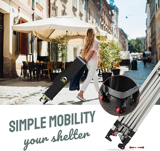 CROWN SHADES 12x12 Pop Up Canopy Tent Instant Commercial with 150D Silver Coated Fabric Including 1 Removable Sidewall, 4 Ropes, 8 Stakes, Weight Bags, STO 'N Go Bag, Black