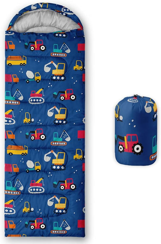 AILONEN Outer Space Astronaut Camping Sleeping Bags,Lightweight & Waterproof,3 Season Warm & Cool Weather,Cartoon Sleeping Bags for Kids,Boys Girls Travelling,Outdoors