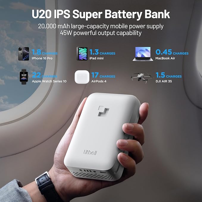 Litheli 288 Series Portable Power Station 139Wh Camping Lithium Battery Solar Generator, 300W AC/100W USB-C Outlets, 0-95% in 50Min, Power Bank(Solar Panel Optional) for Home Outdoor Emergency RV Van