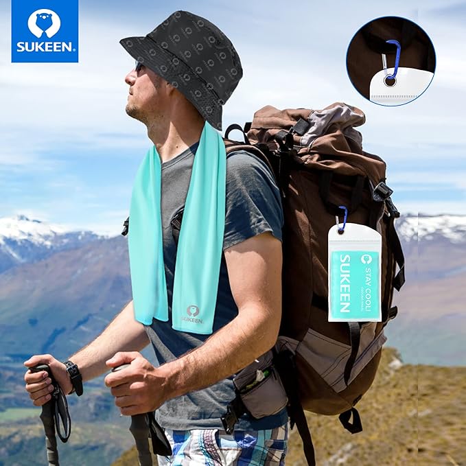 Sukeen Cooling Towel for Neck and Face (40"x12"), Microfiber Bulk Cooling Towels for Athletes Cooling Neck Wraps Instant Cooling Towels for Yoga,Gym,Golf,Running,Fitness and Workout