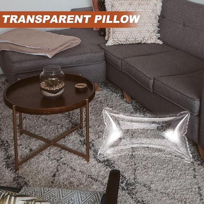 Transparent Pillow Sofa Cushion Clear Cushion Water Resistant Pillow Inset Inflatable Camping Hiking