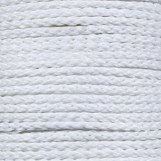 Hollow Braid Polypropylene Rope (3/8 Inch, 100 Feet, White) - Barrier Rope - Trail Marking, Crowd Control, Golf Courses