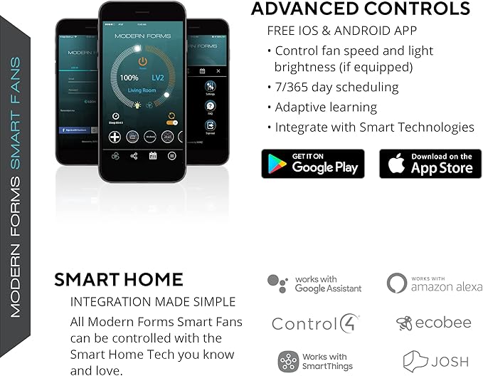 Zephyr Indoor or Outdoor 3-Blade 72in Smart Ceiling Fan in Graphite Weathered Wood with Adjustable CCT 2700-3000-4000-5000K LED Light Kit and Remote Control works with Alexa and iOS or Android App