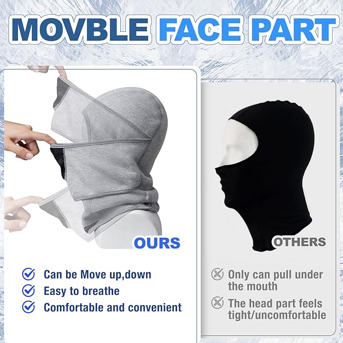 Kids Balaclava Windproof Ski Mask for Boy Girl (with Breathable Holes), Winter Hat Ski Mask for Cold Weather for Skiing