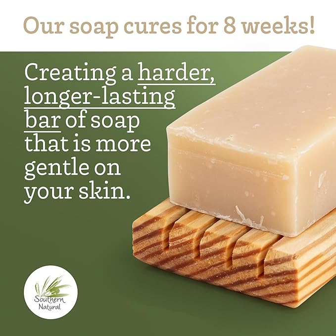 Southern Natural Goat Milk Soap Bar - 3 Pack Rosemary Mint - For Dry Sensitive Skin. Natural, Handmade Soap For Men, Women & Kids. Use On Face & Body