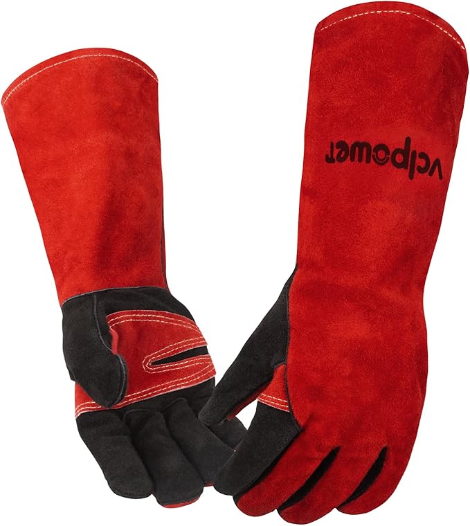 16 Inch Welding Gloves Heat Resistant 932°F for MIG/TIG/Stick Welding/Forging