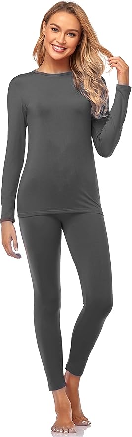 Malist Women's Thermal Underwear Ultra Soft Long Johns Top with Fleece Lined