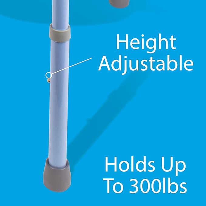 Carex 3-in-1 Folding Bedside Commode and Raised Toilet Seat, Portable Toilet for Camping, Supports Up to 300lbs, Bedside Commodes for Seniors, Adult Potty Chair with Bucket, Lid, and Splash Guard