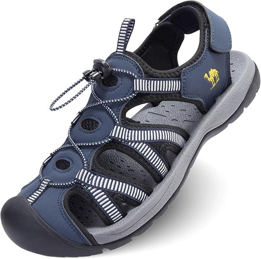 CAMELSPORTS Men's Hiking Sandals Closed Toe Outdoor Beach Sandal Waterproof Sport Fisherman Sandals Water Shoes