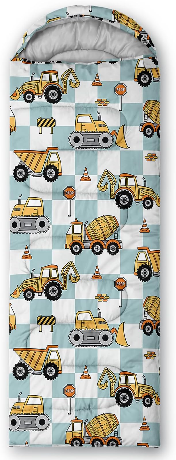 AILONEN Blue Glowing Basketball Sleeping Bag for Kids Boys,Warm and Cool Weather,Lightweight,Waterproof Backpacking,City Theme Ball Sports Sleeping Bag for Camping