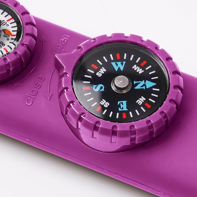 Multifunctional Survival Emergency Whistle for Kids with Compass Hiking Survival, Thermometer & Neck Lanyard | Emergency Safety Gear for Hiking, Camping, Kayaking, Boating, Climbing