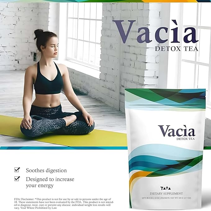 Tava Vacia - Cleansing Tea with Cassia Angustifolia, Carica Papaya, Matricaria Chamomilla, and Fiber Dextrin, Supports Wellness, 30 Counts - 2 Pack