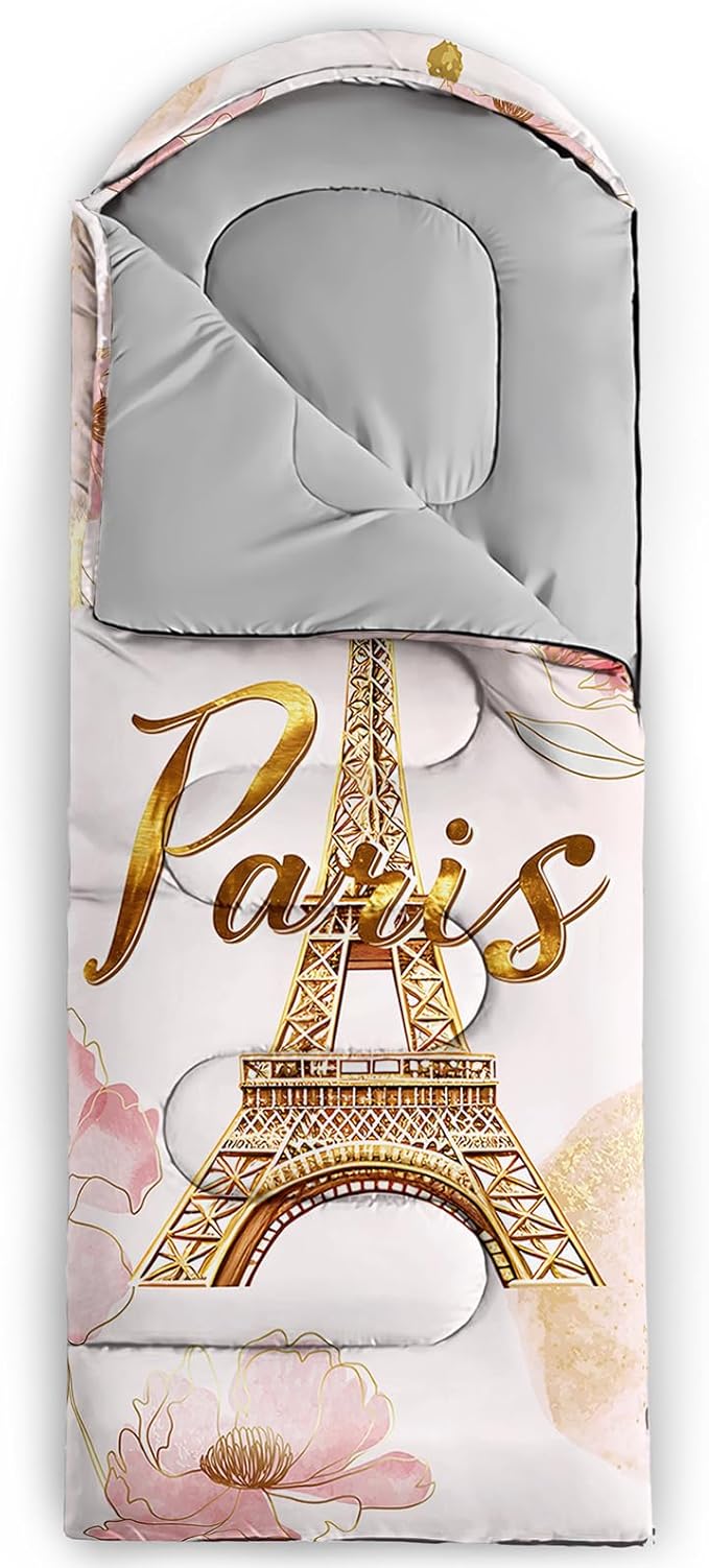 QOOMO Camping Sleeping Bags,3 Season Warm & Cool Weather,Lightweight,Waterproof Sleeping Bags for Adults & Kids,Traveling,and Outdoors,Camping Gear Equipment