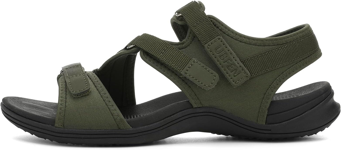 UBFEN Womens Hiking Comfortable Sport Walking Sandals Outdoor Athletic Water Sandals with Three Adjustable Straps