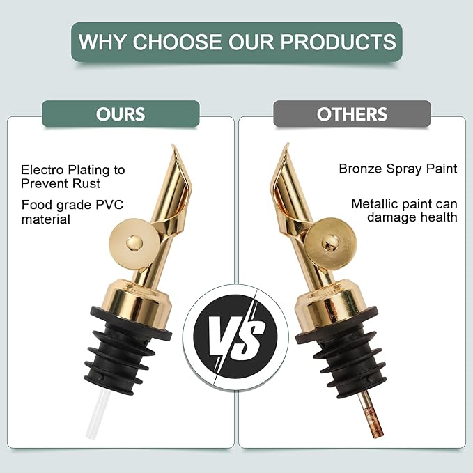 VOISEN Olive Oil Dispenser Bottle for Kitchen, Glass Oil Bottle Set of 6, Coffee Syrup Dispenser,Glass Oil Container with Metal Pourer,Funnel,56 Waterproof Labels