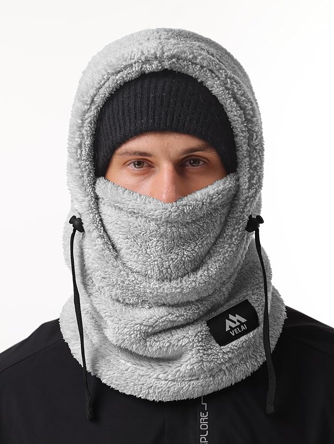 Balaclava Fleece Ski Mask for Men Women Winter Face Masks Windproof Hooded Scarf Cold Weather Hat Neck Warmer