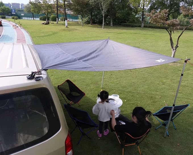 Hikeman Tent Footprint - Waterproof Camping Tarp, Heavy Duty Tent Floor Saver, Ultralight Ground Sheet Mat for Hiking, Backpacking, Hammock, Beach - Storage Bag Included(L-83”x71”)