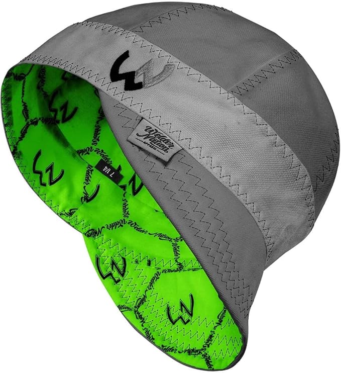 Welder Nation 8 Panel 10 oz Welding Premium Cap 100% Cotton Interior & Duck Canvas Exterior - Protective Durable Heavy-Duty