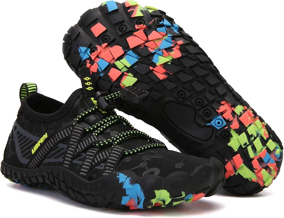 UBFEN Water Shoes for Kids Boys Girls Aqua Socks Barefoot Beach Sports Swim Pool Quick Dry Lightweight Toddler Little Big Kid