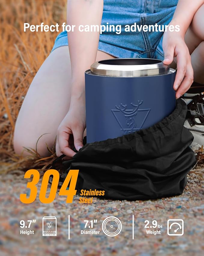 YEFU Tabletop Fire Pit 9.7 x 7.1 in, Low Smoke Camping Stove for Outdoor & Patio, Fueled by Pellets or Wood, Safe Burning Table Top Firepit, with Travel Bag & 2 Mini Sticks & Fireproof Mat, Blue