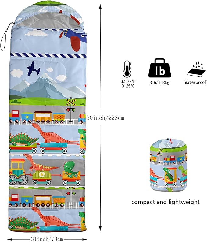 QOOMO Camping Sleeping Bags,3 Season Warm & Cool Weather,Lightweight,Waterproof Sleeping Bags for Adults & Kids,Traveling,and Outdoors,Camping Gear Equipment