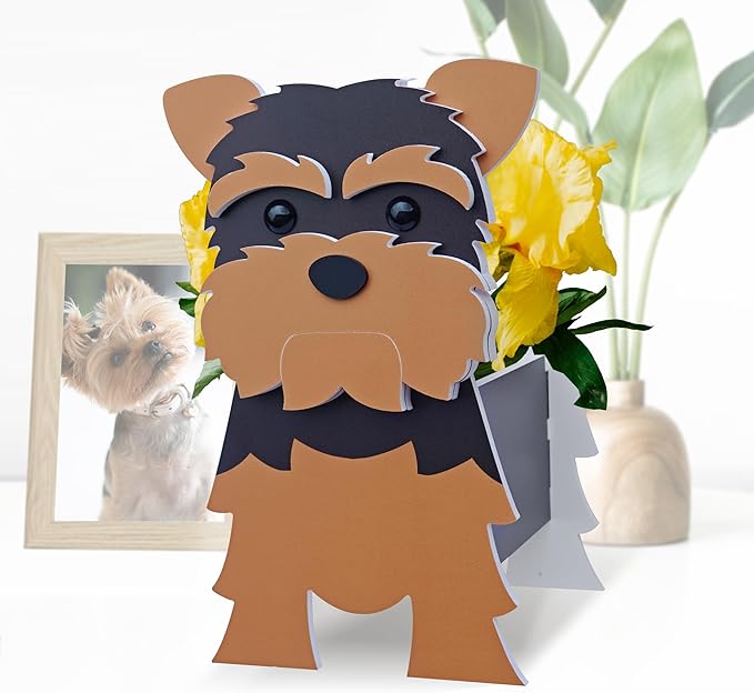 Yorkshire Dog Planter, Pet Shape Garden Pots Plant Pots for Indoor/Outdoor Gardens Decoration, Cute, Surprise Gifts/Souvenirs for Pet Lovers