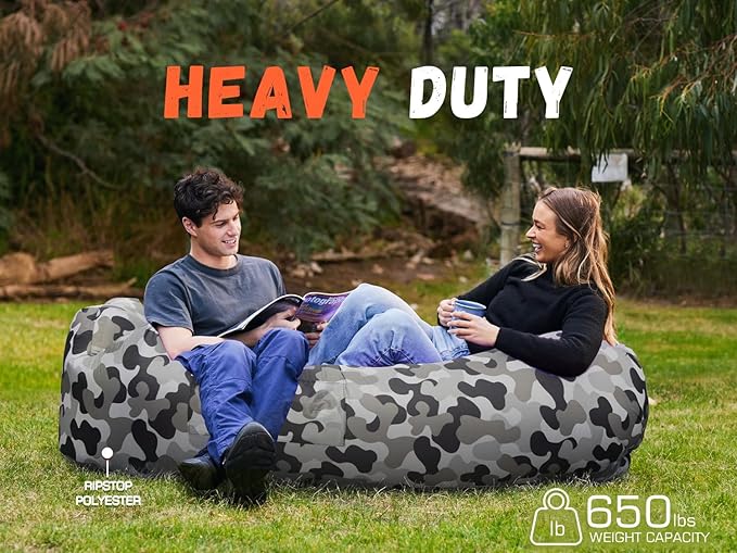 WEKAPO Inflatable Sun Lounger, Air Sofa, Hammock, Portable, Waterproof and Leak-Proof, Ideal for Backyard, Beach, Travel, Camping, Picnics and Music Festivals