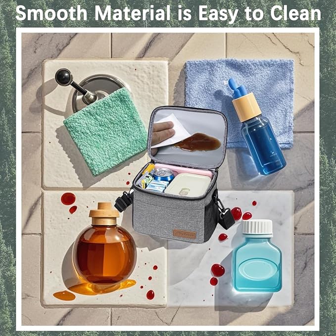 TuErcao Insulated Cooler Bag 6/24 Can Collapsible Leakproof Soft Sided Cooler for Car, Portable Foldable Small Ice Chest for Beach Camping Picnic Travel, 5/15qt Lunch Box for Men Work