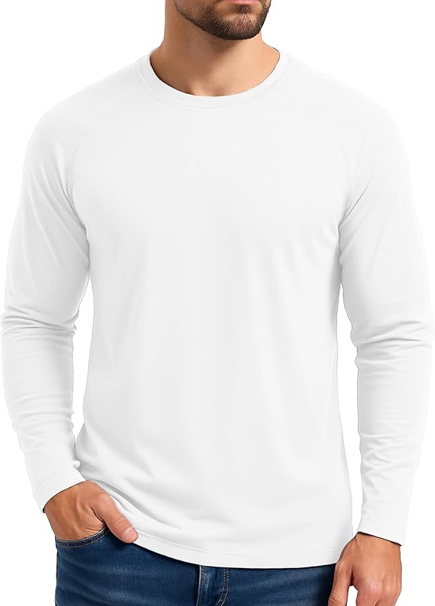 Boladeci Men's Thermal Underwear Tops Fleece Lined Base Layer Long Sleeve Shirts for Cold Weather