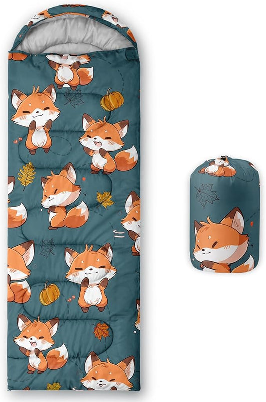 HOSIMA Dear Hunting Pattern Cold Weather Sleeping Bags for Adults,Black Light Weight Sleeping Bags for Kids Adults,WaterProof Sleeping Bags for Outdoors Hiking.