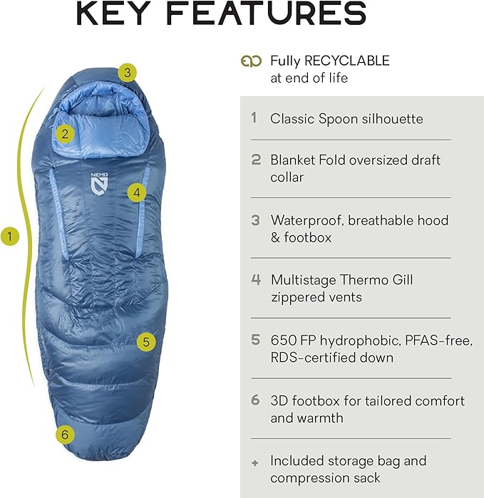 NEMO Equipment Disco Men's & Women's Endless Promise Down Sleeping Bag