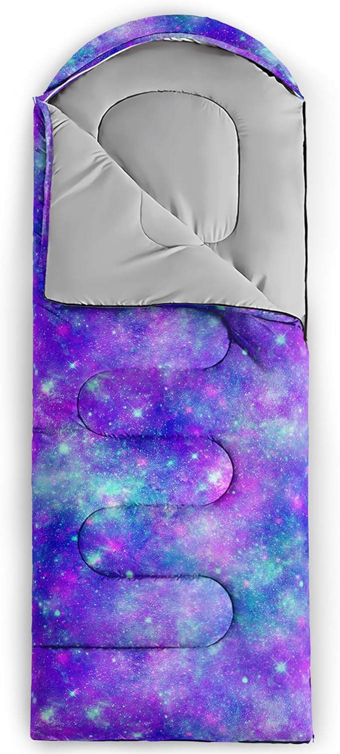 QOOMO Camping Sleeping Bags,3 Season Warm & Cool Weather,Lightweight,Waterproof Sleeping Bags for Adults & Kids,Traveling,and Outdoors,Camping Gear Equipment