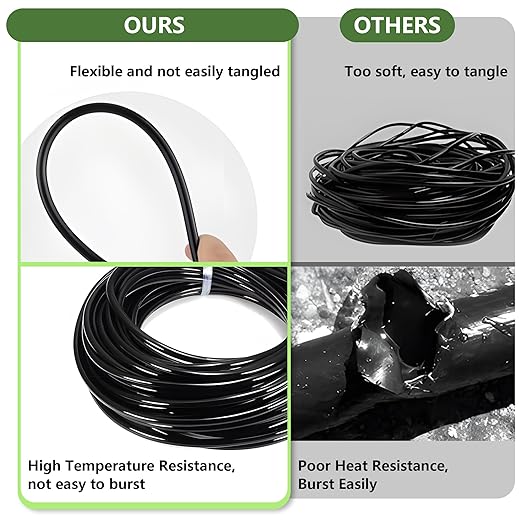 230FT Watering System for Outdoor Plants, Quick-Connect Garden Drip Irrigation Kits with 1/2" & 1/4",Hose Irrigation Equipment, Adjustable Nozzles & Sprinklers for Yard, Greenhouse,Raised Bed,Lawn
