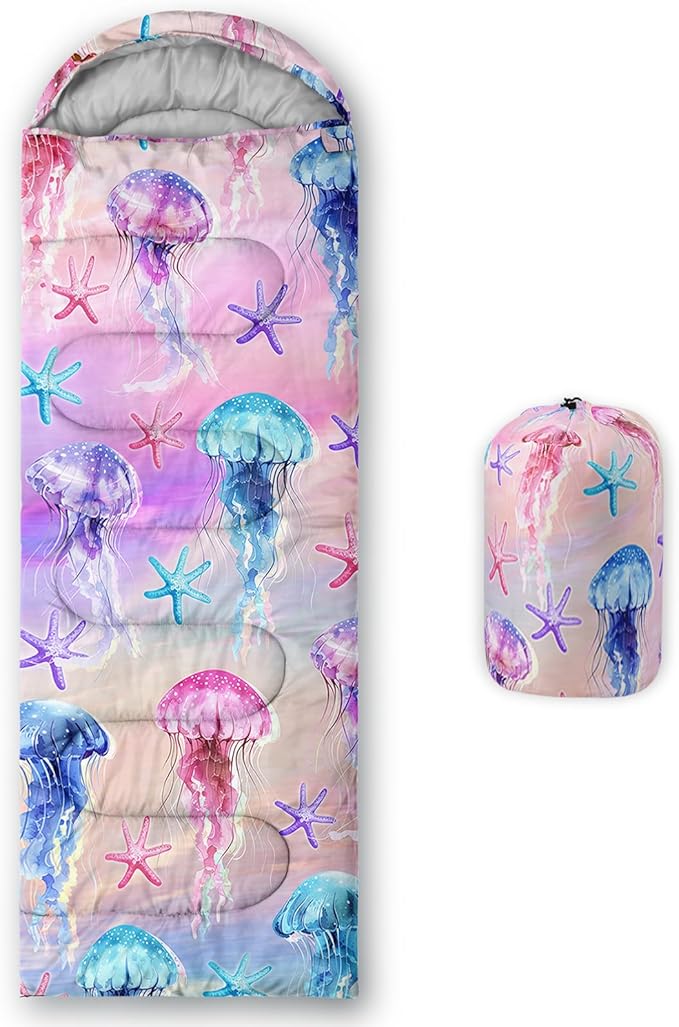 QOOMO Camping Sleeping Bags,3 Season Warm & Cool Weather,Lightweight,Waterproof Sleeping Bags for Adults & Kids,Traveling,and Outdoors,Camping Gear Equipment