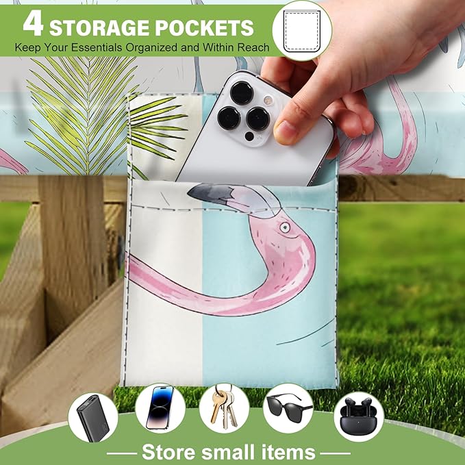 Fitted Picnic Table Cover with Bench Covers Set, Waterproof Lightweight Rectangle 96in Folding Table Cloths Canopy Shade Slipcover Cool Unique Fun Camping Gift for Camper Women Men Family Rv Owners