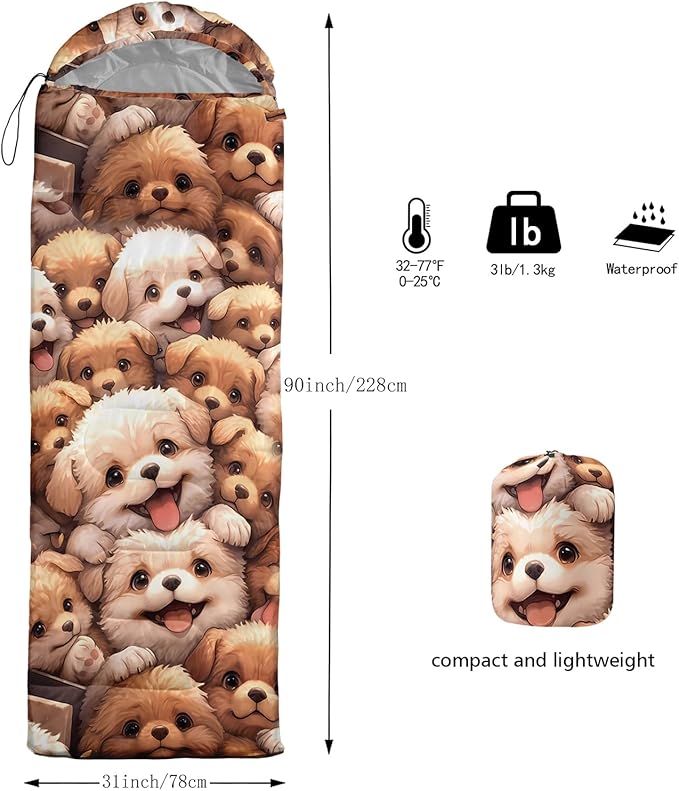 Print sleeping bag,sleeping bags,Outdoor Camping Sleeping Bag，Suitable For Children Boys And Girls Portable,Waterproof,Compact And Lightweight,Great For Outdoor Camping,Backpacking And Hiking